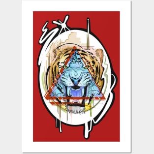 Tiger Abstract Posters and Art